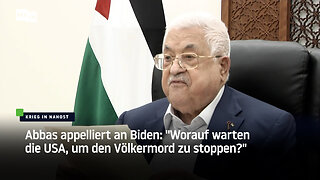 Abbas appelliert an Biden: "Worauf warten die USA, um den Völkermord zu stoppen?"