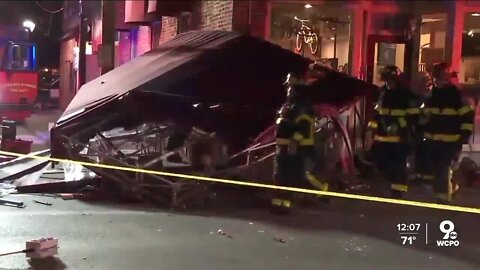 New video shows driver crash into restaurant patio