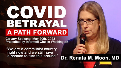 Dr. Renata Moon speaks at the COVID Betrayal event in Spokane
