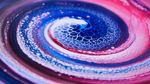 Red White and Blue Spin Swipe Acrylic Pour
