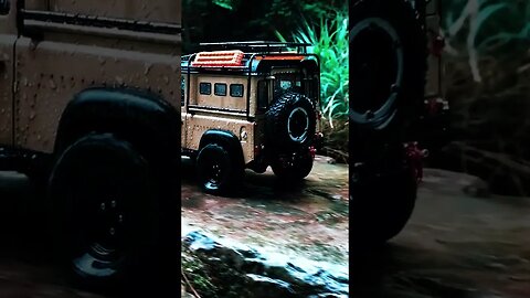 RC car TRX4 Defender D110 Pick up & Xtra Speed D90Rainy Day driving