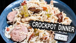 Delicious Crockpot SMOKED SAUSAGE, CHICKEN AND RICE Easy Dinner Recipe, Slow Cooker Recipe