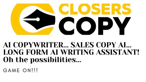 AI generated sales copy, blog content, or anything! Closers Copy review & walkthrough LTD DISCOUNT