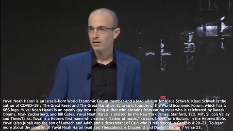 Yuval Noah Harari | "We Are Probably One of the Last Generations of Homo Sapiens." - Yuval Noah Harari (A Lead Advisor to Klaus Schwab Who Is Praised by Obama, Zuckerberg and Gates)