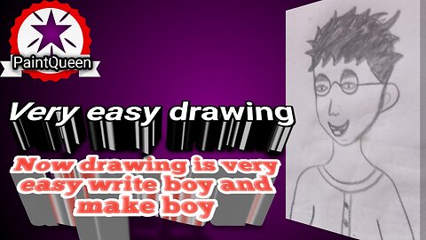 How to draw boy turn word into boy|Simple drawing|Easy boy drawing step by step|Word drawing