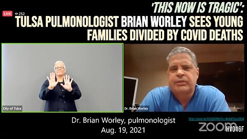 (Aug 19 2021) Tulsa pulmonologist Brian Worley "sees young families divided by COVID death" Oklahoma