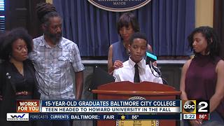 15-year-old graduates Baltimore City College