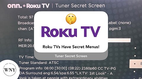 How To Display The Roku Tuner Secret Screen