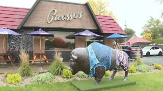 Local artist gets creative with Bills Mafia themed statue outside Picasso's