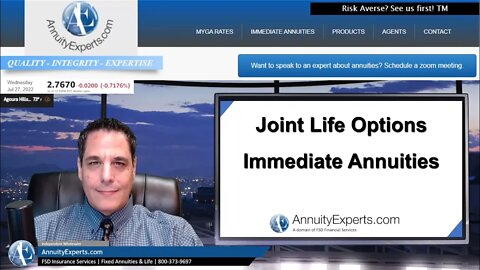 Joint & Survivor Lifetime Immediate Annuity Income Options | SPIA for 2 lives, longevity protected!
