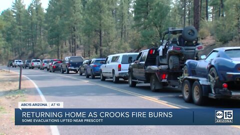 Fire crews make progress on Crooks Fire, some residents allowed to return home