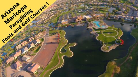 Arizona Maricopa Flying over Rancho El Dorado golf course