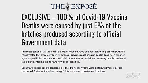 CDC Confirms That Majority of Fatal Covid Vaccines Were Knowingly Sent to Red States