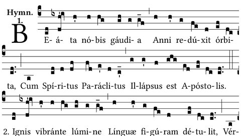 Beata nobis gaudia - Hymn for Pentecost with the "Gaudeamus" pattern