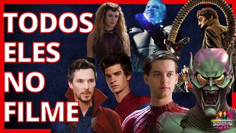 Spiderman 3: No way home - TODOS ELES NO FILME & REVELADO COMO OS VILÕES VÃO VOLTAR