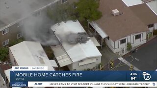 One cat rescued, another dead in Santee mobile home fire