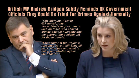 Andrew Bridgen Subtly Reminds Government Officials They Could Be Tried For Crimes Against Humanity
