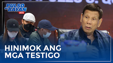 FPRRD, hinimok ang mga testigo ni Hontiveros na magtanggal ng maskara