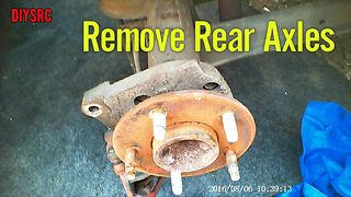 Remove Axles GM 10 Bolt C-Clip Posi Rear End