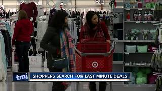 Shoppers search for last minute deals