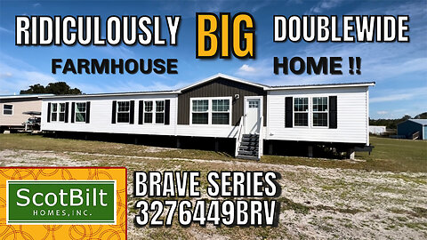 RIDICULOUSLY BIG DOUBLEWIDE FARMHOUSE HOME!! BRAVE SERIES 3276449BRV BY SCOTBILT HOMES , INC. | DMHC