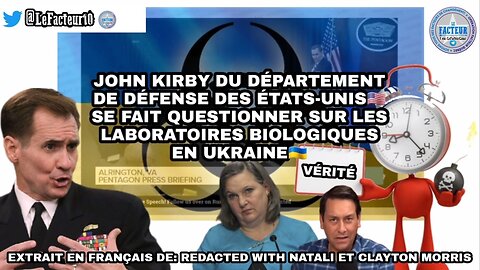 John Kirby du département de Défense des🇺🇸 se fait questionner sur les laboratoires biologiques en🇺🇦