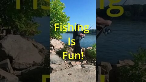 Fishing Is Fun! Lake Fishing From Bank