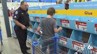 Canyon County Law Enforcement's, Shop with a Cop, providing kids with school supplies
