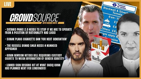 CrowdSource Podcast Live: Satanic Panic, UK Smoking Ban, Russell Brand, Gov. Newsom Win!, & Anti-Car