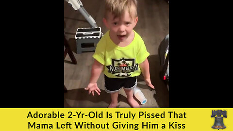 Adorable 2-yr-old Is Truly Pissed That Mama Left Without Giving Him A Kiss