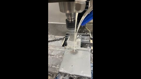 Boring operation for the Z axis ball nut mounting block