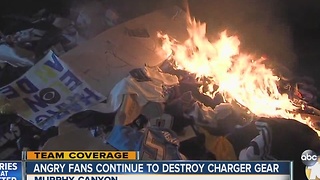 Angry fans continue to destroy Chargers gear