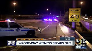 Wrong-way witness and Governor Ducey speak out after deadly SR51 crash Tuesday
