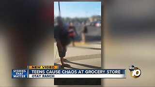 Video shows grocery staff and customers confront irreverent teens