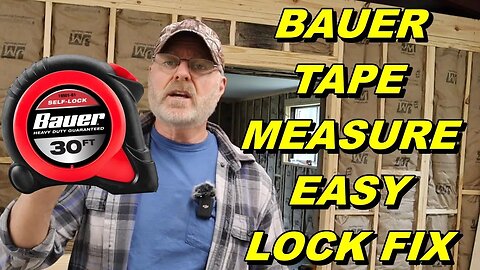 Bauer Tape Measure Locking Mechanism Fix