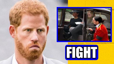 VERY AWFUL! Meghan And Harry Spotted In A PHYSICAL FIGHT In The Car After Queen's Funeral