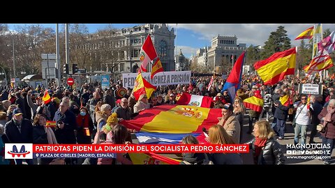 🇪🇸 Magnoticias en la Convocatoria Patriota contra Pedro Sánchez en Plaza de Cibeles, Madrid [4K]