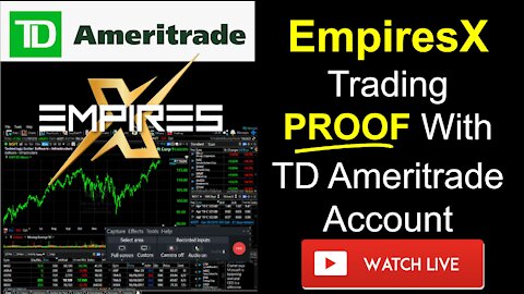 EmpiresX Trading Proof Showing Their TC Ameritrade Account Details