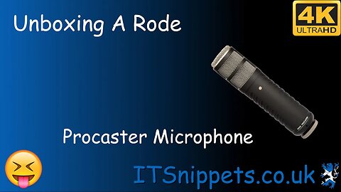 Rode ProCaster Mic Unboxing
