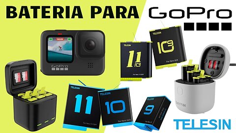 Bateria e Carregadores Telesin para Gopro Hero 11! Atenção!