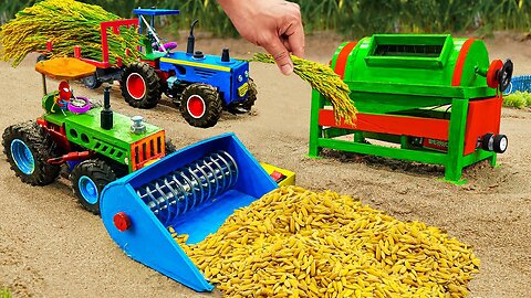 🚜 Mini Tractor Transporting | Radha Krishna Trolly | Gauri Ganesh Murti Durga Navratri 🌼