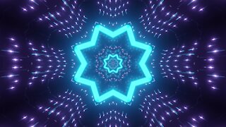 FREE background video | glowing neon star color change tunnel