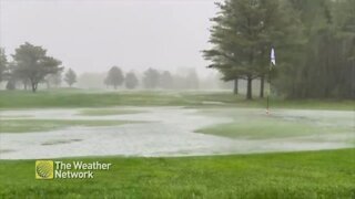 Some added water hazards on this golf course, courtesy of mother nature