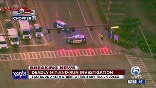 Deadly hit-and-run crash investigated on 45th Street West Palm Beach