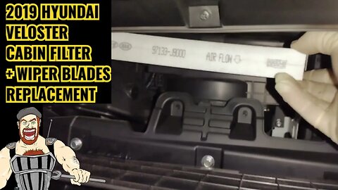 2019 HYUNDAI VELOSTER CABIN FILTER+ WIPER BLADES REPLACEMENT ( REAR WIPER BLADES TOO)