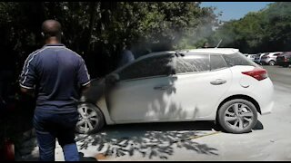 SOUTH AFRICA - Durban - UKZN security building petrol bombed (Videos) (Wqr)