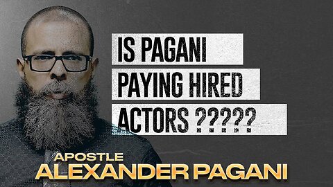 Is Pagani Hiring Paid Actors For His Videos?