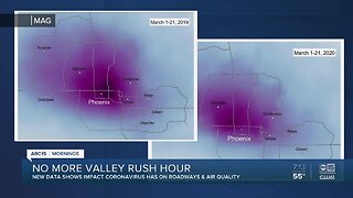 Impact no rush hour has had on roadways and air quality