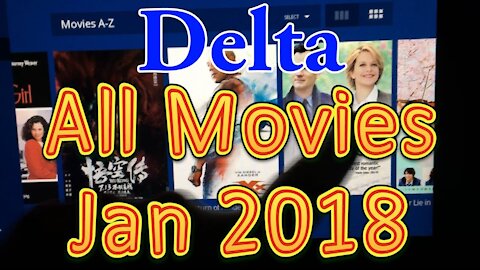 Delta Airlines In flight Movies (All movies) for January 2018