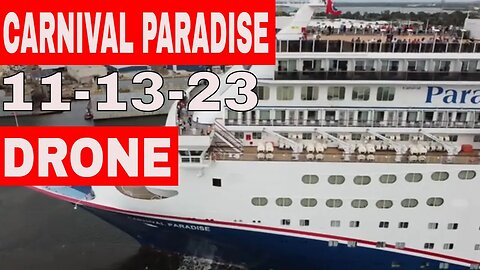 Carnival Paradise Drone Footage @ Port Tampa Cruise Port. CARNIVAL PARADISE, Carnival Cruise